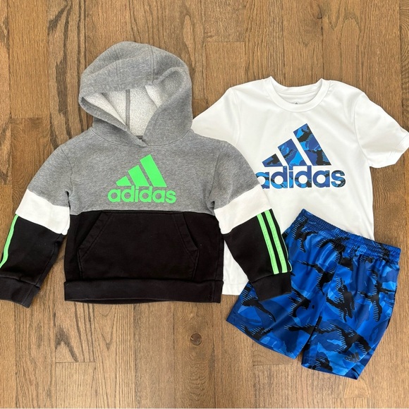adidas Other - Adidas Bundle • Hoodie Sweatshirt and Matching Shorts Set • size 4 / 4T